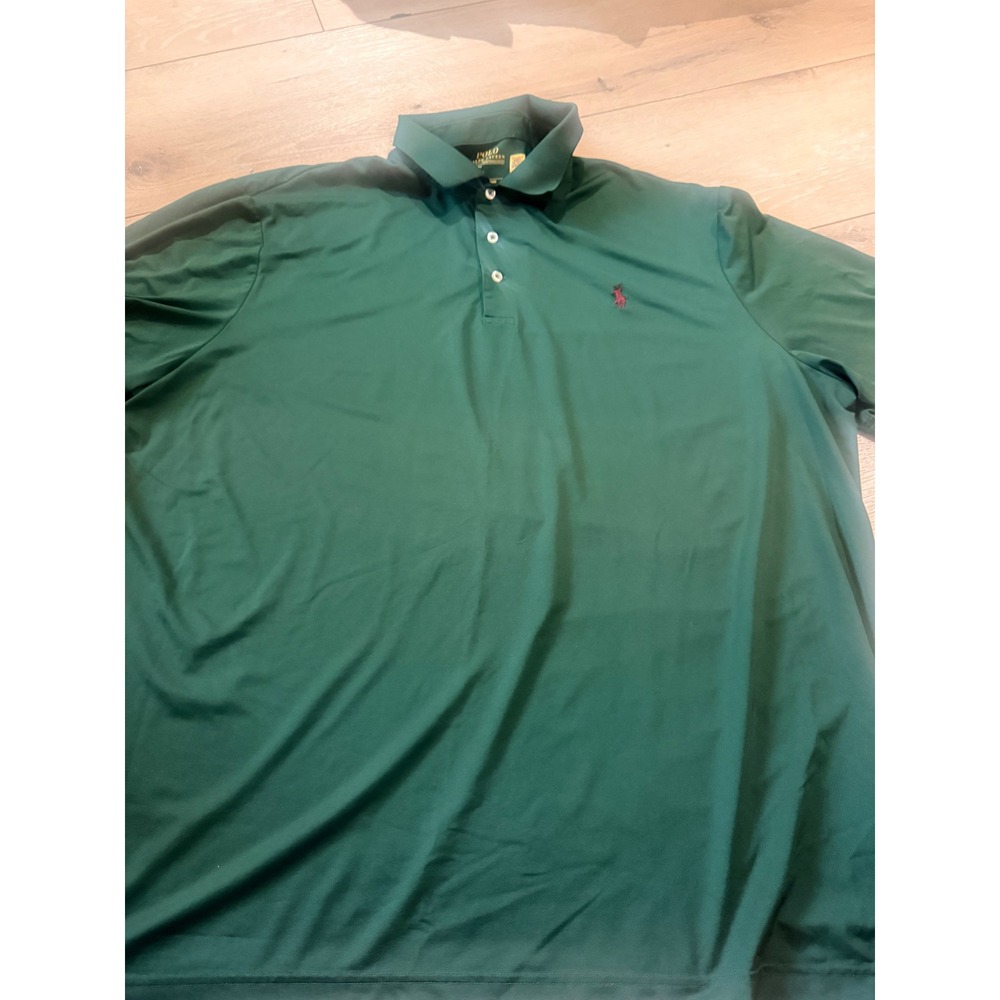Polo Ralph Lauren Performance Mens XXL Classic Fit Green Short Sleeve Polo Shirt